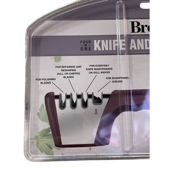 Brookstone Knife and Shears Sharpener NEW Mauve - Picture 7 of 11